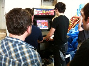 Playing some MAME after the meeting